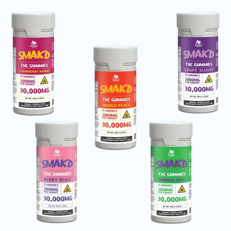 SMAK'D - DELTA - GUMMY - THCP - EXOTIC BLEND - 2000MG/CT - 30000MG/JAR - 15CT/JAR