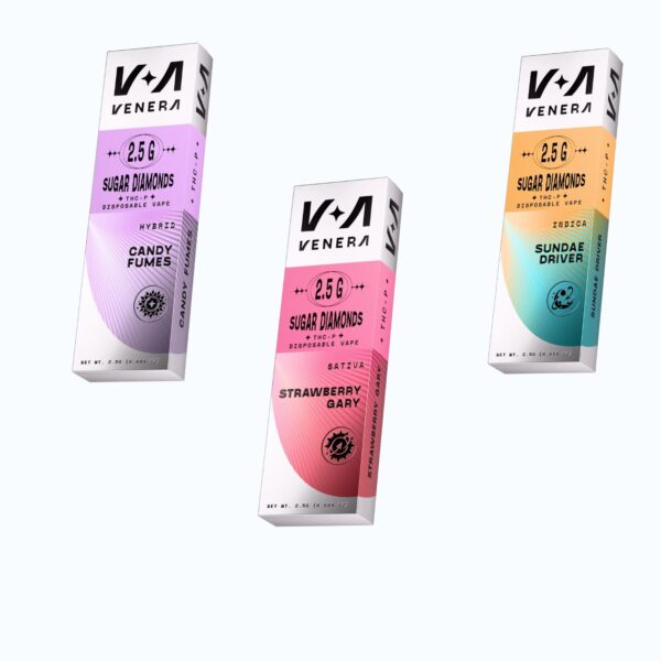 VENERA - DELTA - DISPOSABLE VAPE - THC-P - SUGAR DIAMONDS - 2.5G - 5CT/BX