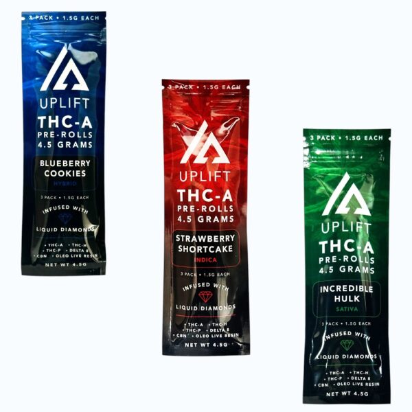 Uplift | Prerolls | THCA | 1.5g | 3ct | 15pk