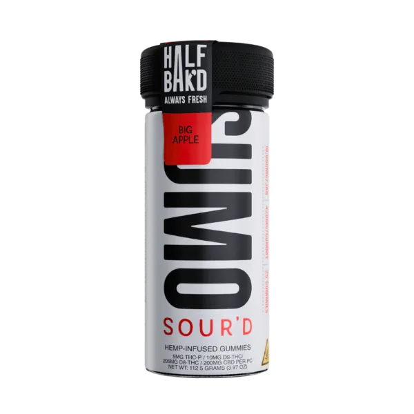 HALF BAK'D - SUMO SOUR'D - 10000MG - GUMMIES 25CT/JAR - BIG APPLE