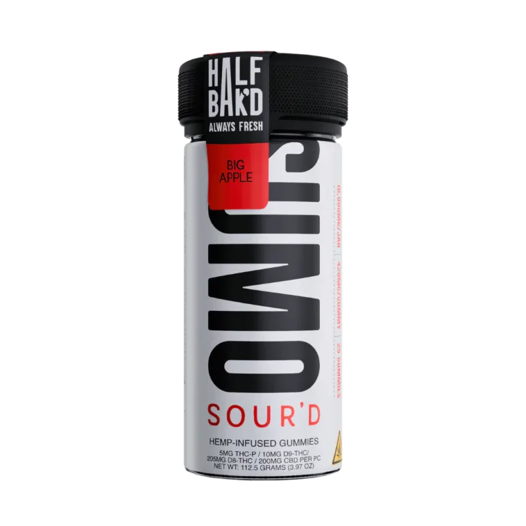 HALF BAK'D - SUMO SOUR'D - 10000MG - GUMMIES 25CT/JAR - BIG APPLE