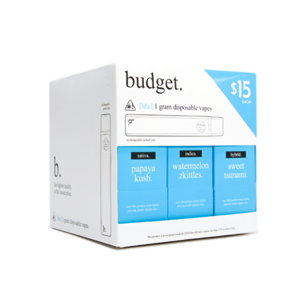 Budget | Variety Pack | HHC | Disposable | 1g | 30ct (10/Strain)