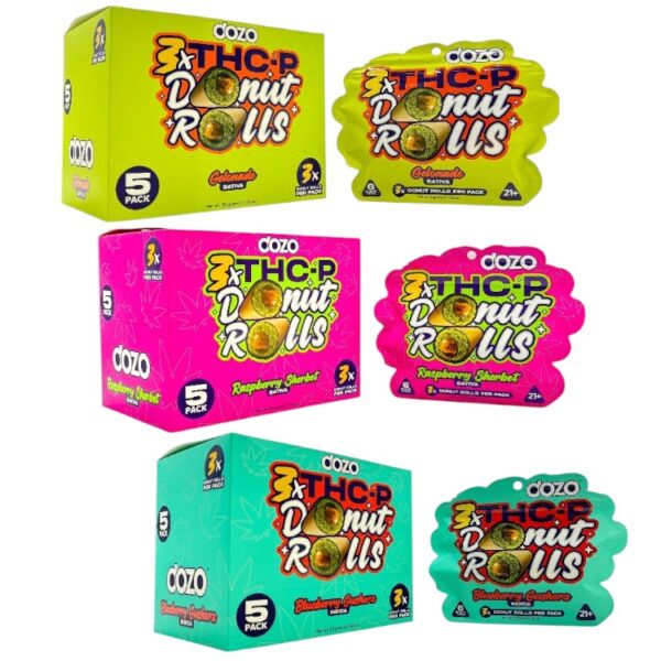 DOZO - DELTA - PREROLL - THCP - 2GM/CT - 3CT/PK - 5PK/BX - 3X DONUT ROLLS