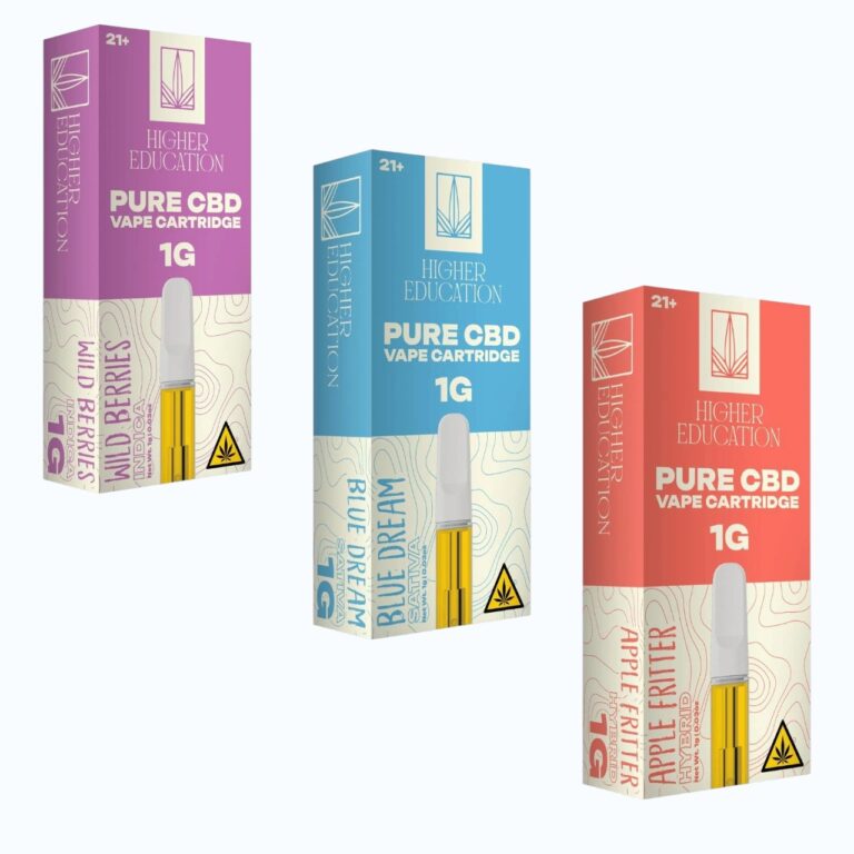 Higher Education | Delta | Vape Cartridge | Pure Cbd | 1g | 5ct