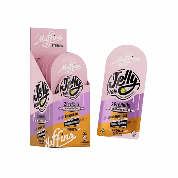 MUFFINS - DELTA - PREROLL - THCP - 2CT/PK - 5PK/BX - (4.2G/PK) - JELLY HOLE