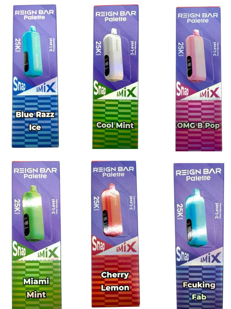 REIGN BAR PALETTE - 25000(HALF VAPE) - DISPOSABLE - 50MG/ML - 5PK/BX