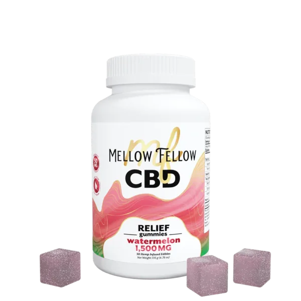 MELLOW FELLOW - RELIEF GUMMIES - CBD - 50MG (1500MG/JR) - 30CT