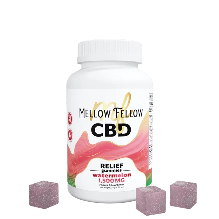 MELLOW FELLOW - RELIEF GUMMIES - CBD - 50MG (1500MG/JR) - 30CT
