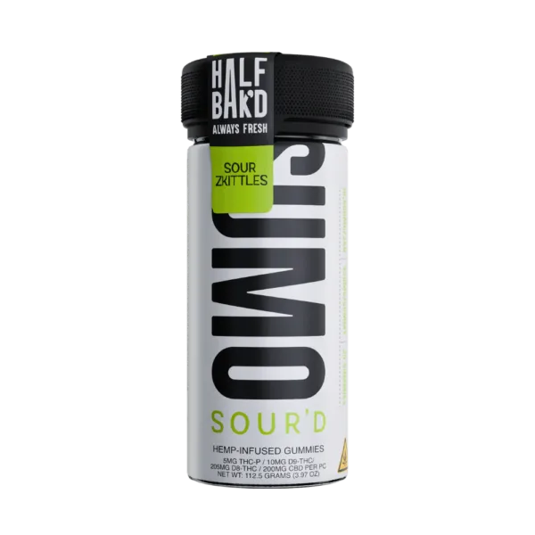 HALF BAK'D - SUMO SOUR'D - 10000MG - GUMMIES 25CT/JAR - SOUR ZKITTLES