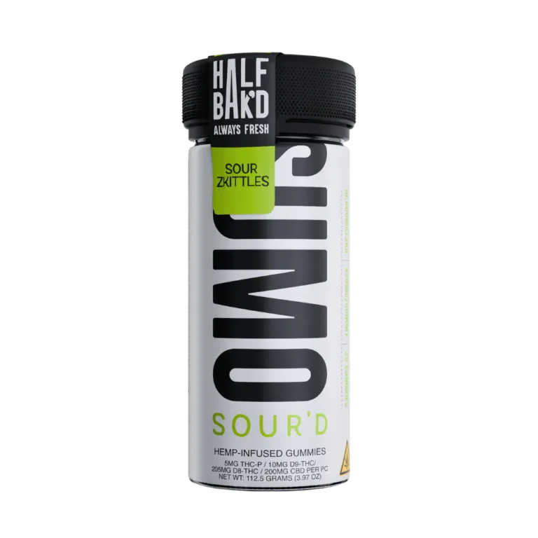 HALF BAK'D - SUMO SOUR'D - 10000MG - GUMMIES 25CT/JAR - SOUR ZKITTLES