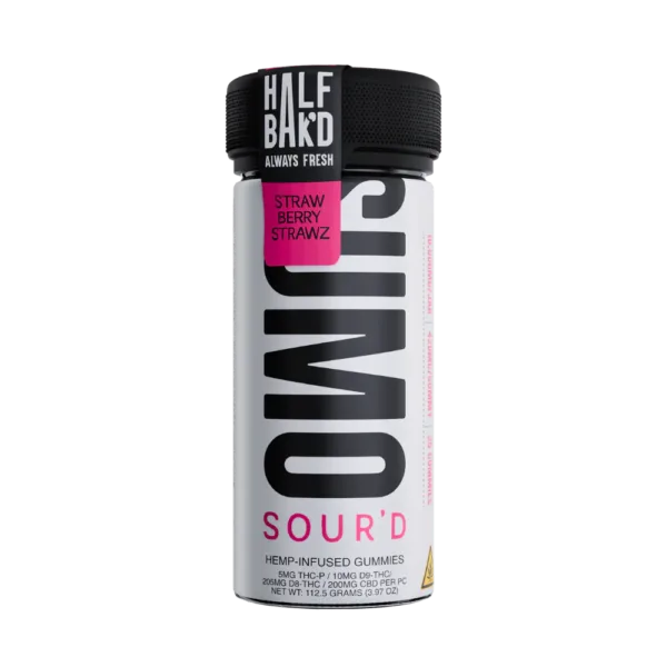 HALF BAK'D - SUMO SOUR'D - 10000MG - GUMMIES 25CT/JAR - STRAWBERRY STRAWZ