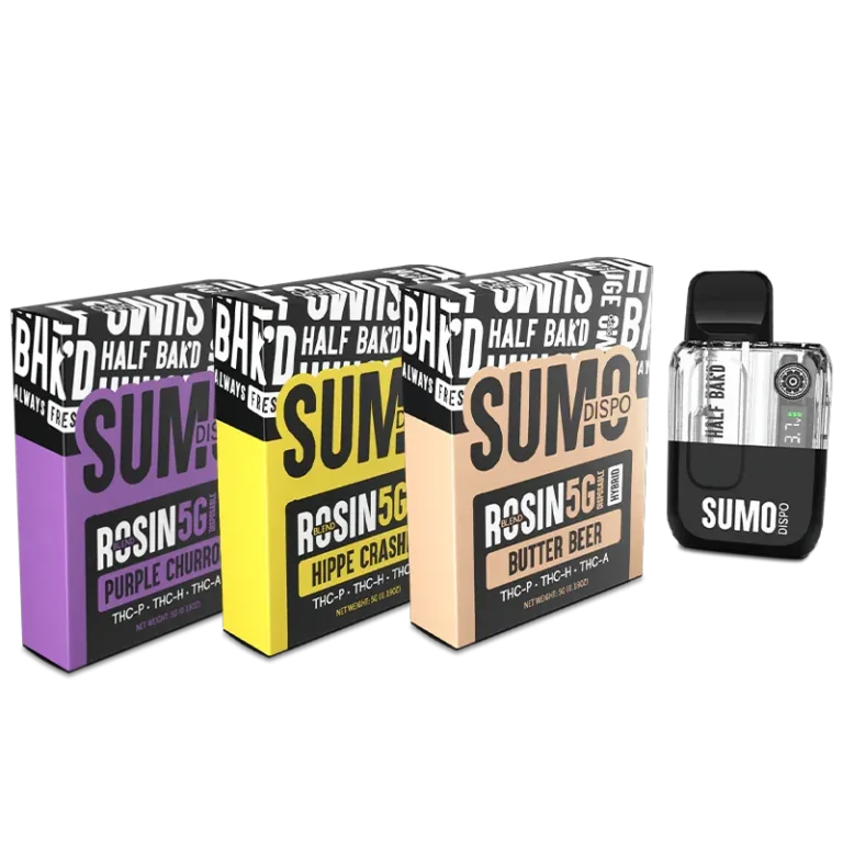 HALF BAK'D - LIVE RESIN 5G SUMO DISPOSABLES 5PK