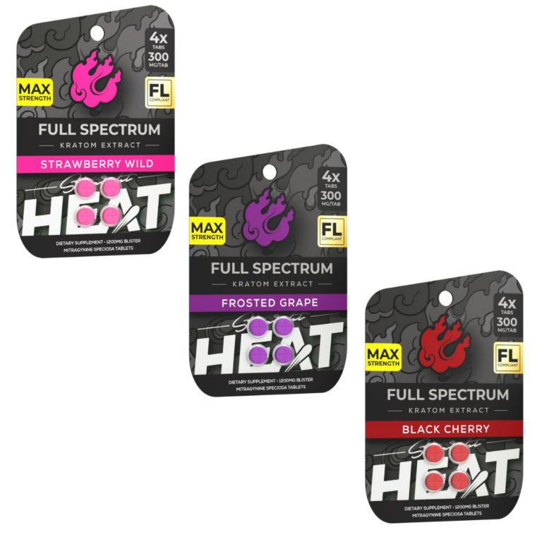 STRAIGHT HEAT - KRATOM EXTRACTS - 300MG TABS - 4CT/PK - 10PK/BX - FULL SPECTRUM