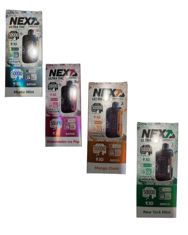 NEXT THC - DELTA - DISPOSABLE VAPE - D8+CRD+H4CBD+THC-P - 9.1MG/CT - 3CT/BX