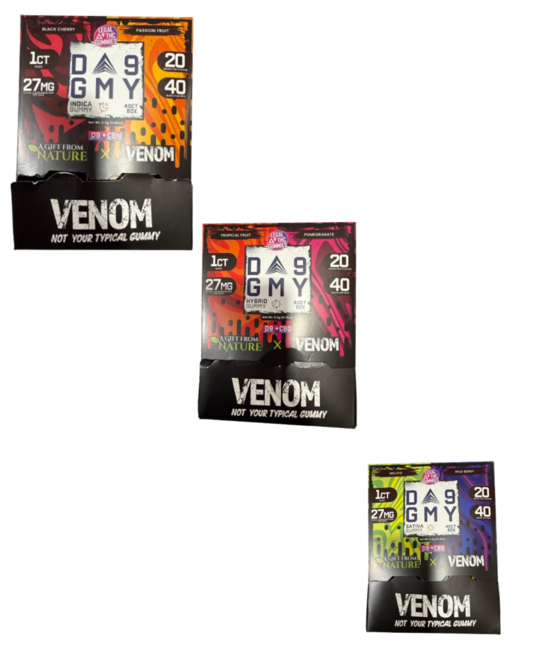 AGFN x Venom | Gummies | D9+CBN | 27mg | 40ct (1080mg)