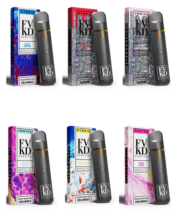 FVKD - DELTA - DISPOSABLE VAPE - EXOTICS - THCP+HHCP+D8 - 3.5M/CT - 6CT/BX