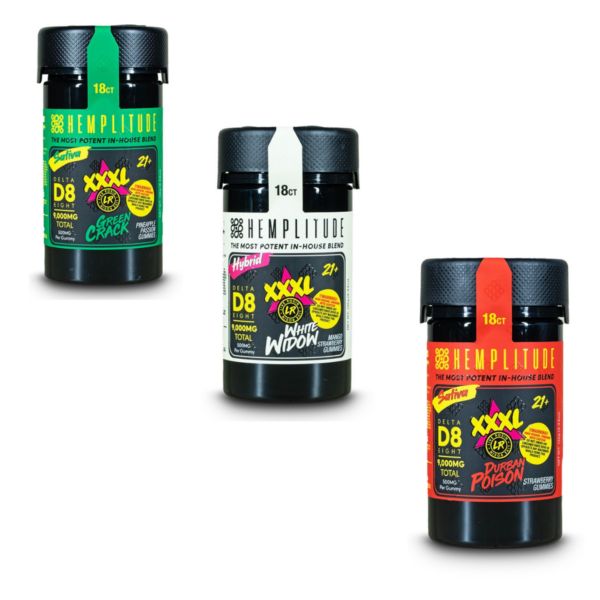 HEMPLITUDE - XXXL - GUMMY - D8 LIVE RESIN - 500MG - 18CT/JR (9000MG)