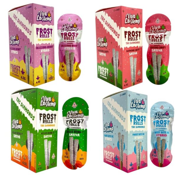 VIVA LA HEMP - PREROLLS - DIAMOND FROST ROLLS - 4.5GM - 6/2PK