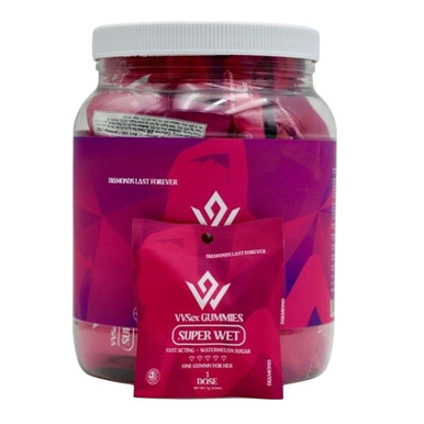 VVSEX - GUMMIES - SUPER HARD - 1CT/PK - 60PK/JR - FEMALE - WATERMELON SUGAR