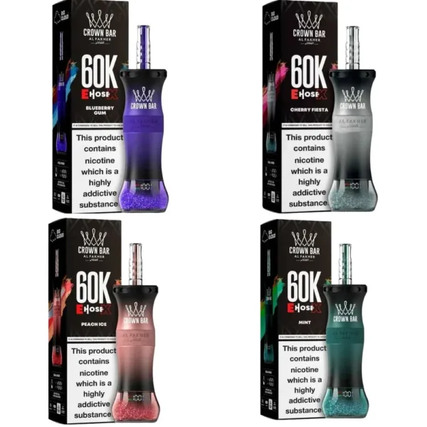 ALFAKHER CROWN BAR - 60K - DISPOSABLE VAPE - E-HOSEX- 6MG/ML - 5CT/BX