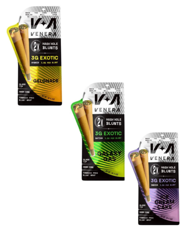 VENERA - 3G EXOTIC - 2X HASH HOLE - BLUNTS - 1.5G/CT - 2CT/PK - 10PK/BX