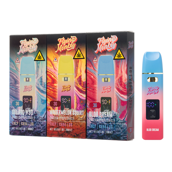 FLYING MONKEY - DELTA - DISPOSABLE VAPE - V4 - LR - THCP+D8+CBN+THCV - 3GM/CT - 5CT/BX - $17.99