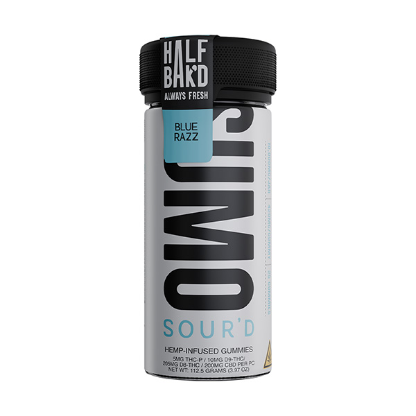 HALF BAK'D - SUMO SOUR'D - 10000MG - GUMMIES 25CT/JAR - BLUE RAZZ