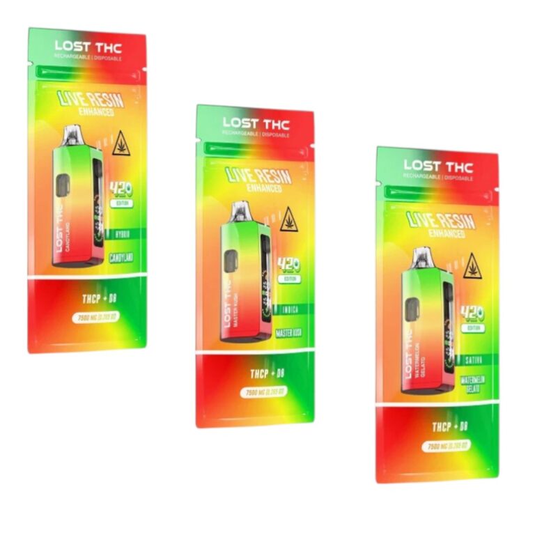 LOST THC V2 THCP+D8 LIVE RESIN 7500MG 420 EDITION DISPOSABLE 5PK