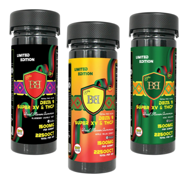 BudBuddy | Dual Flavor | Gummies | D9+THCA+Super XV | 1500mg | 15ct Jar (22500mg)