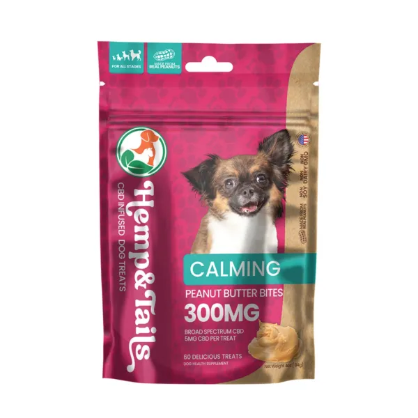 AGFN | Hemp & Tails | Pet Treats | CBD | 300mg | 60ct | Dog