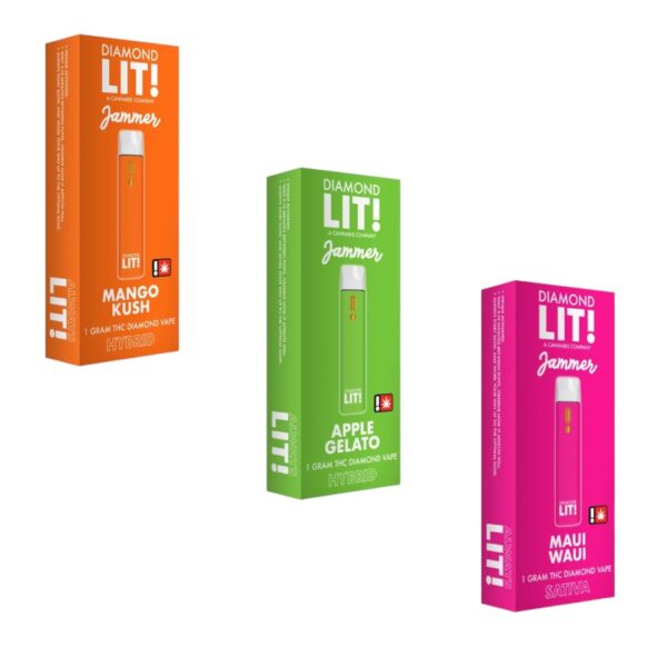 LIT! - DELTA - VAPE CARTRIDGE - DIAMOND - THC - 1GM/CT - 5CT/BX
