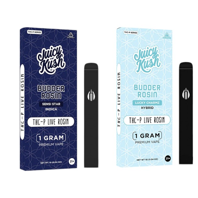 JUICY KUSH - DELTA - DISPOSABLE VAPE - BUDDER ROSIN - LR - THCP - 1.0GM/CT - 5CT/BX