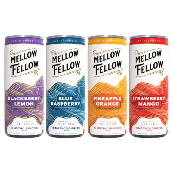 MELLOW FELLOW - DELTA - DRINK - THC+CBD - SELTZER - 20MG - 12OZ/CT - 4CT/PK