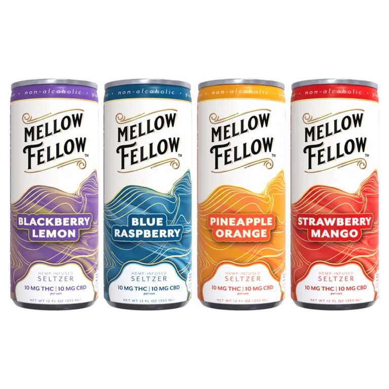 MELLOW FELLOW - DELTA - DRINK - THC+CBD - SELTZER - 20MG - 12OZ/CT - 4CT/PK