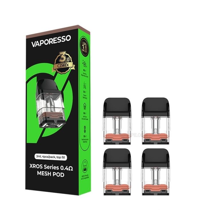 Vaporesso | XROS | Pod | 3mL | 4pk | COREX 3.0 | 0.4Ω