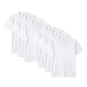 G MAN SPORT - APPAREL - WHITE T SHIRT - SHORT SLEEVE - 6 CT DISPLAY - V NECK