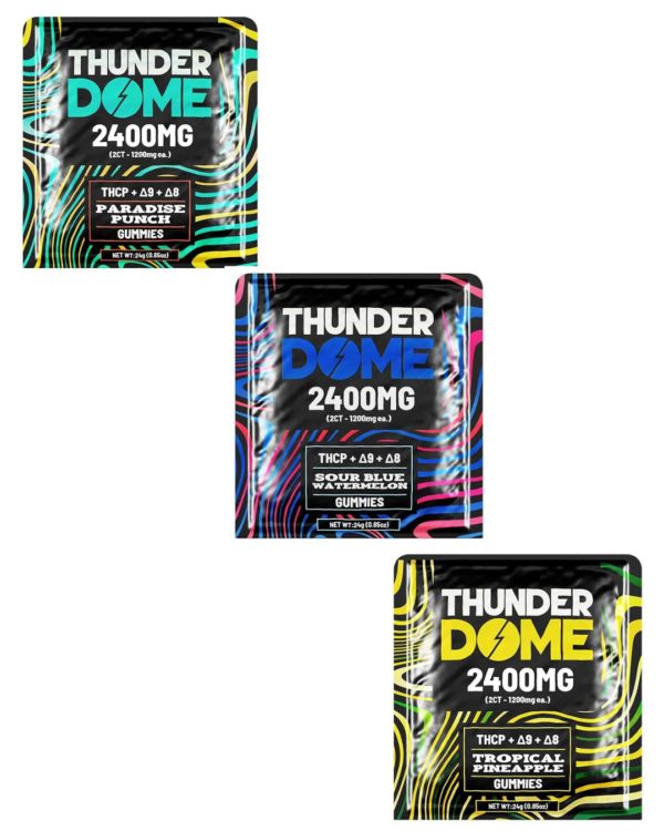 THUNDER DOME - DELTA - GUMMIES - THCP+D9+D8 - 1200MG/CT - 2CT/PK - 20PK/BX