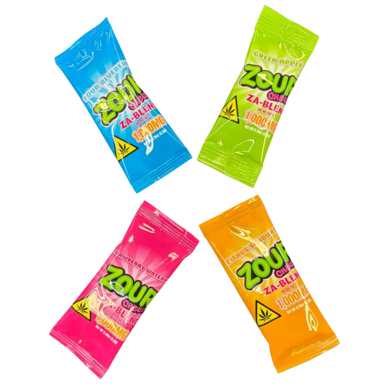 ZOUR CHEWZ - DELTA - GUMMIES - ZA-BLEND - THC-P  - D9=D8 - 1000MG/CT - 30CT/JR